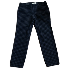 Old Navy Blue and Black Houndstooth Pants Pixie Pants